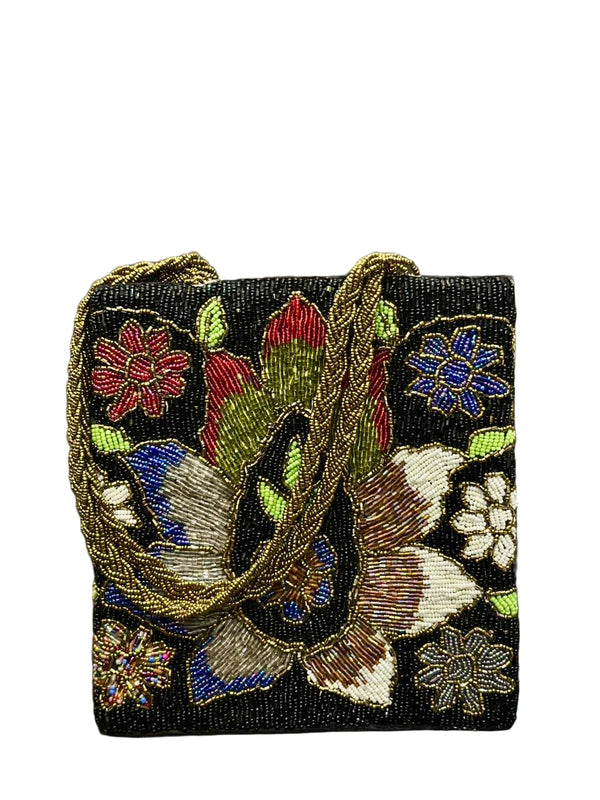 Handcrafted Beaded Floral Bag