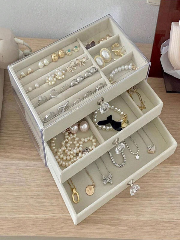 Elegant 3-Layer Jewelry Organizer Box