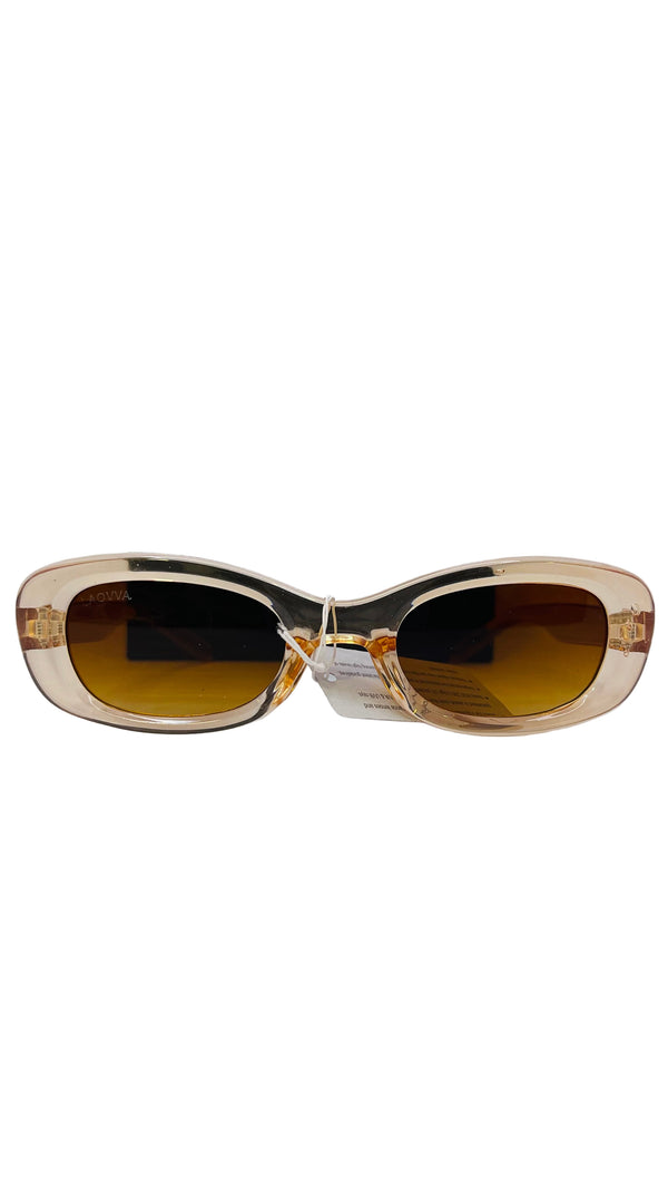 Retro Amber Cat-Eye Sunglasses