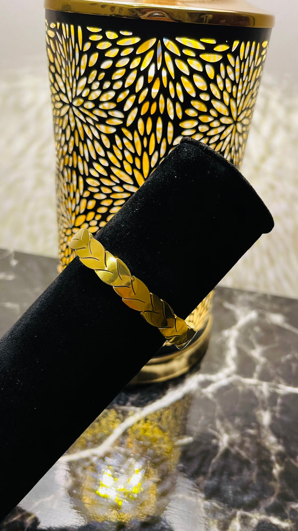 Stainless Steel Gold Cuff Bracelet