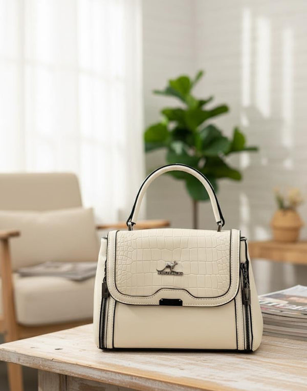 Elegant Croc-Textured Handbag