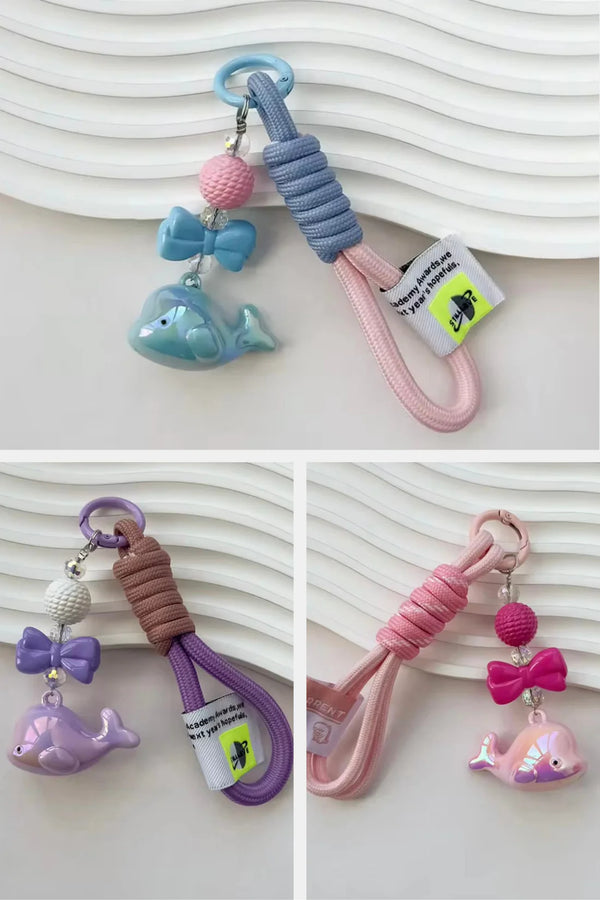 Dolphin bag charm keychain