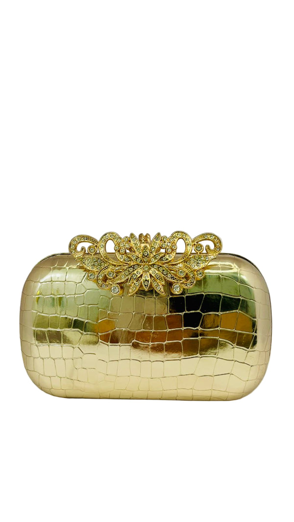 Metallic gold clutch purse